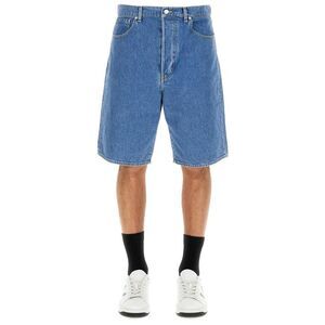 KENZO Men's Wide Leg Denim Shorts Men BLUE Pants